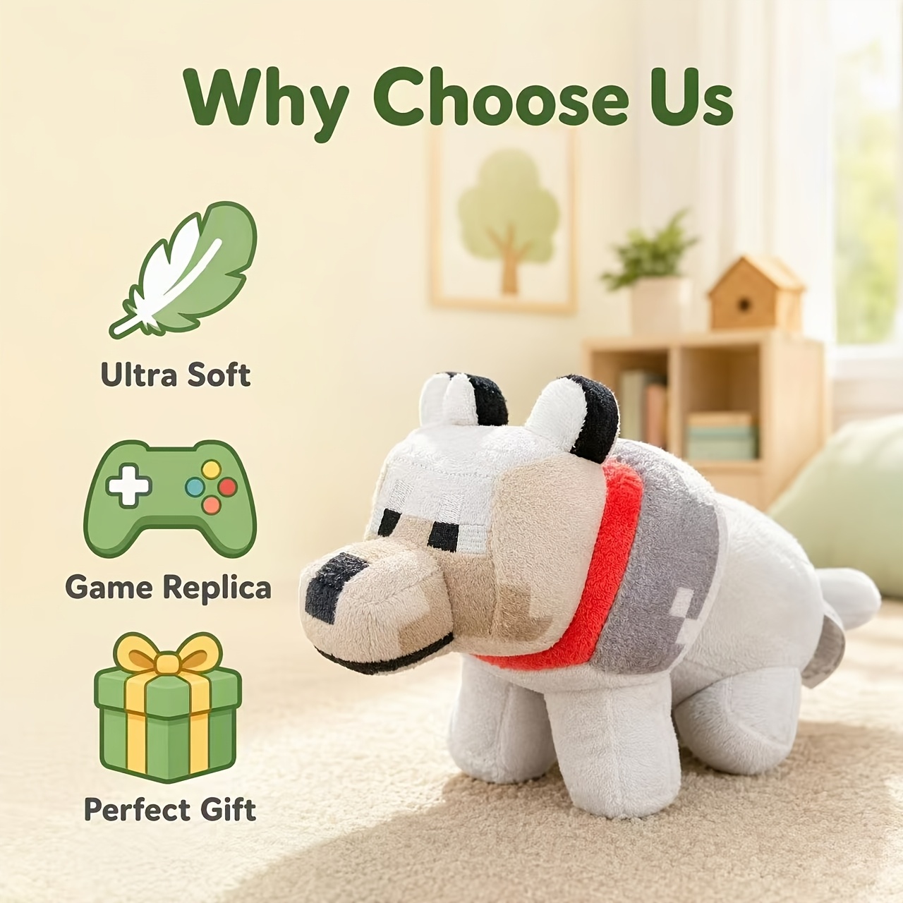 Image of Wolf Plush Toy Doll Gift