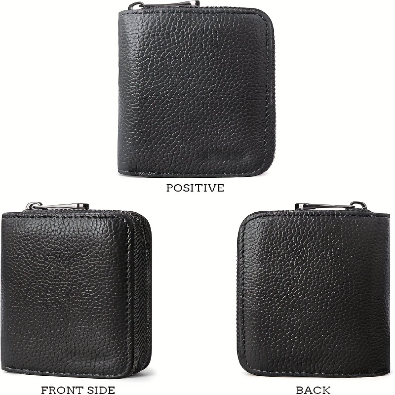 1pc Casual Accordion Wallet, Faux Leather, Small, with Zipper, 20 Card Slots, for Women or Men