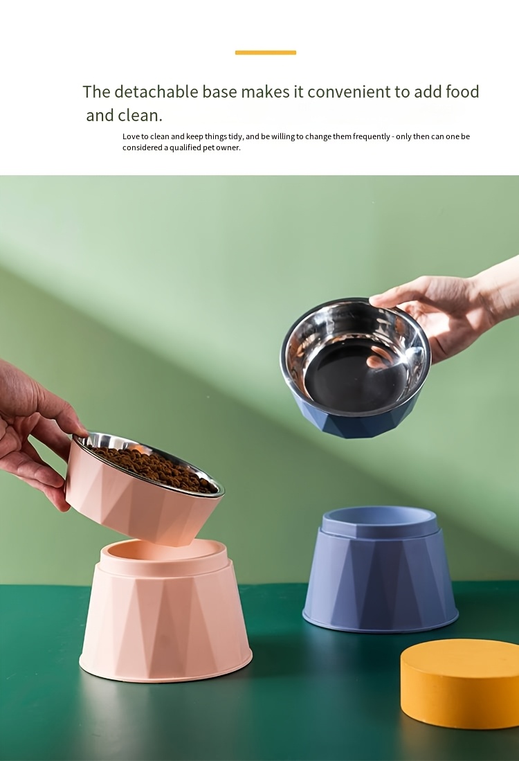 anti   and anti skid stainless   bowls high legged elevated bowls that protect the neck dog food   cat bowls cat food bowls with an elevated design to protect the cervical spine pet supplies Product details 2