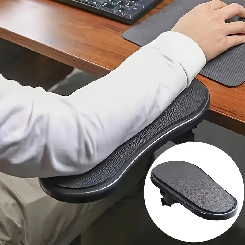 adjustable ergonomic computer armrest 180 rotating keyboard and mouse support with wrist guard comfortable typing and gaming setup blac details 7