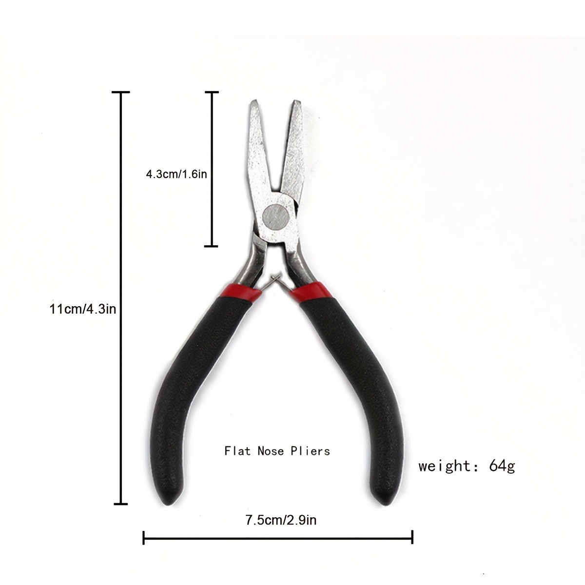 Image of 1pc Flat-nose Pliers With Comfortable Grip - Suitable For Rings, S, Necklaces, Earrings, And Chains Jewelry Making, Wire Wrapping And Bending, Craft | Fashion Jewelry Creation | Durable Construction