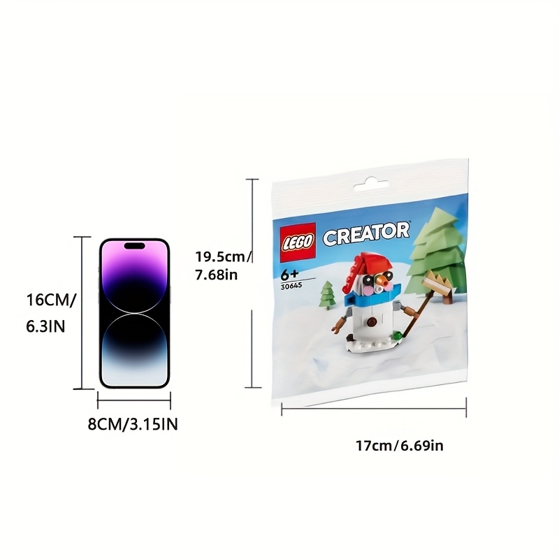 European Version, LEGO 30645 Creator Snowman, Building Block Toys Suitable for Children Aged 6 And Above, Holiday Gifts