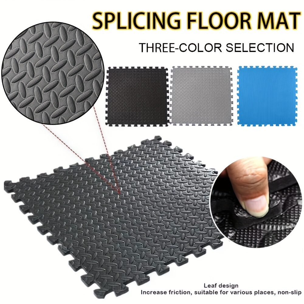 

24pcs Eva Foam Interlocking Floor Mat Set - Non-slip, , Foldable, Hand Washable - Ideal For Living Room, Gym, Game Room, And Outdoor Bbq - Black