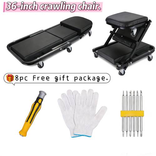 new gifts for my husband in 2025 36 inch approximately 35 98 inch outdoor z crawl seats adjustable load board folding car crawl kit 6 wheel 2 5 inch approximately 2 52 inch fathers day gift