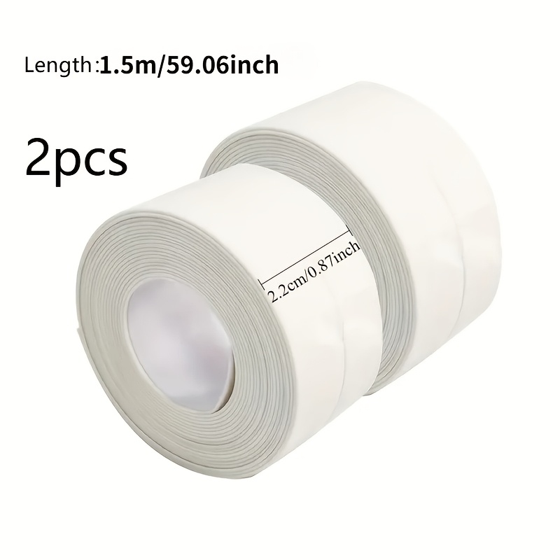 E-shop 2 Rollen Ultra-Klebeband, wasserdicht, selbstklebend - Hochleistungs-Dichtungsband, kein Werkzeug erforderlich, geeignet für Badezimmer, Küchen,