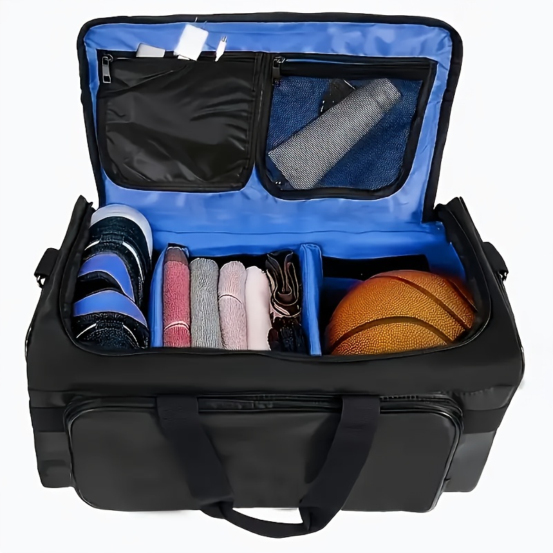 Image of Weekend Travel Duffel Bag, Large-capacity Sports And Fitness Bag With Shoe Compartment, Adjustable Shoulder Strap, Multiple Storage Compartments, A For Daily Basketball And Trips