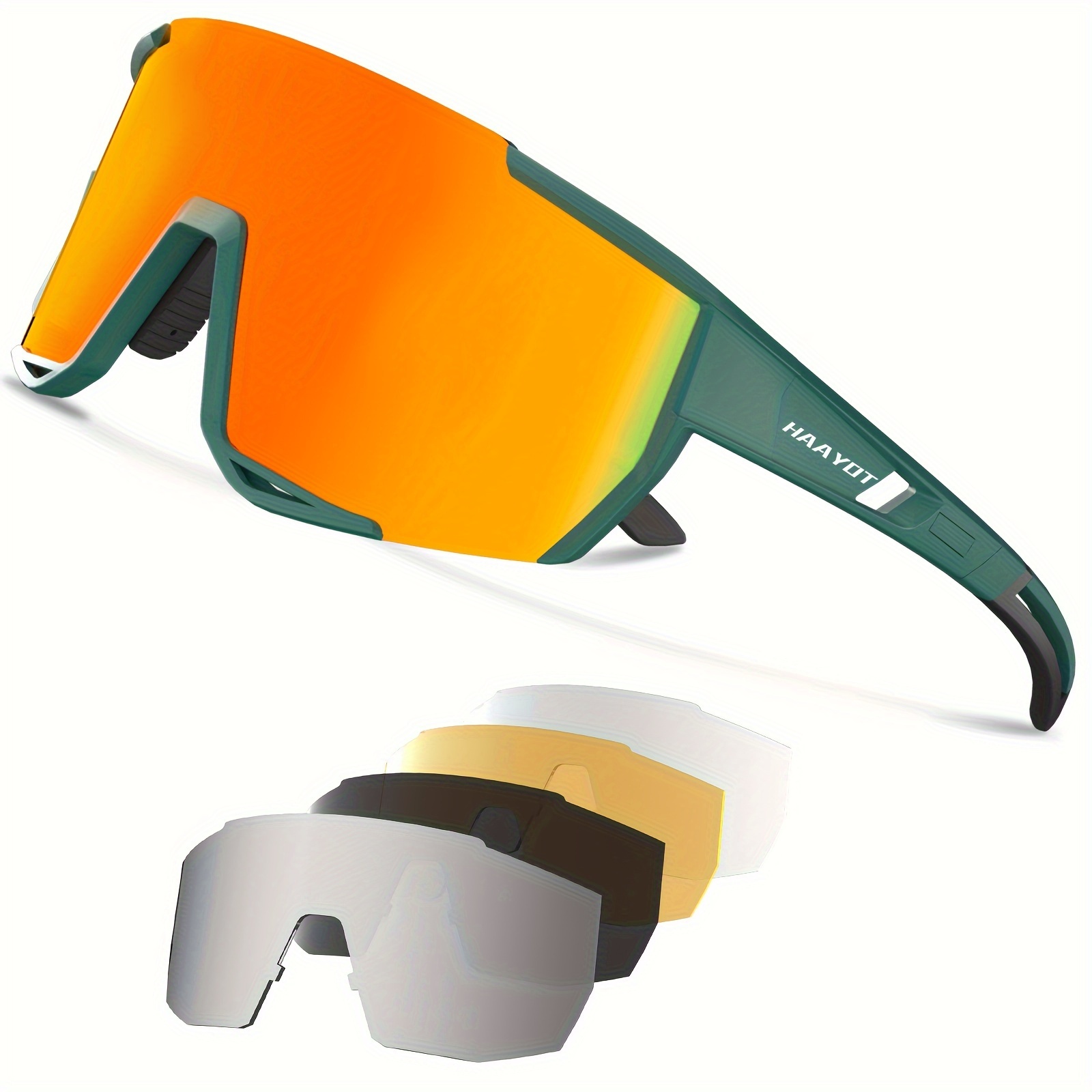 

Cycling Glasses, Polarized Sports Sunglasses With 5 Interchangeable Lenses For Men Women, Baseball Fishing Running Biking Sunglasses