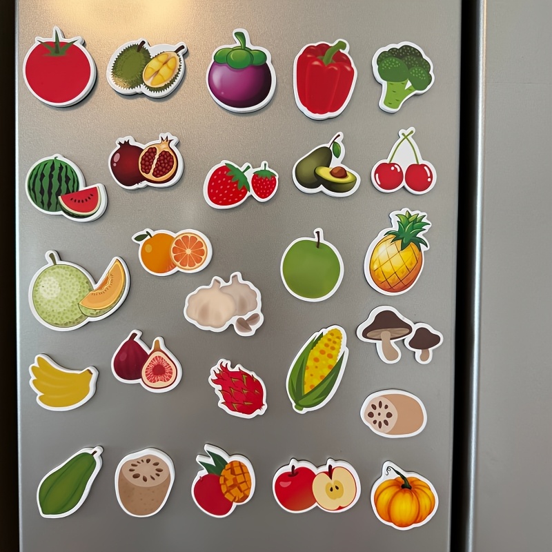 TEMU 26pcs Magnetic Refrigerator Magnet Set For Decorative Accents, Creative Restaurant Embellishments, Beautifying Refrigerator Doors, Metal
