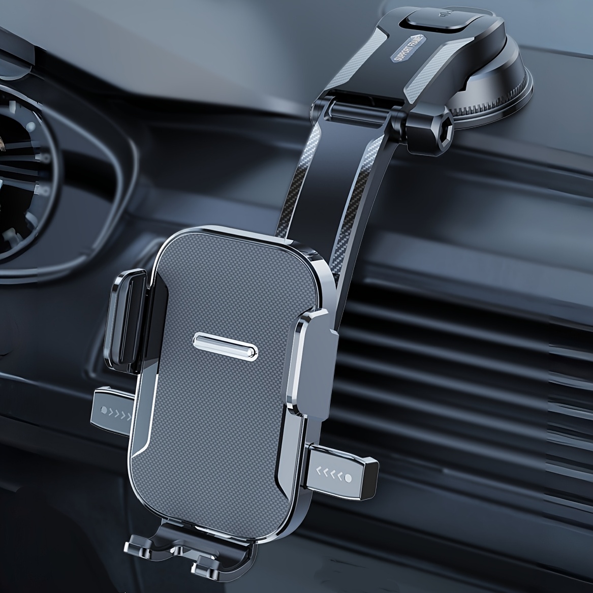 Image of Car Phone Holder Mount Dashboard, 360° Rotatable Adjustable Car Phone Stand With Strong Suction Cup, Anti-slip High Stability Car Phone Bracket Compatible With All Smartphones
