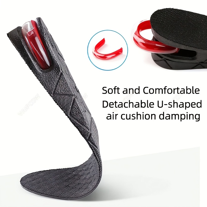 1pair Invisible Height Increasing Insoles, Shock-absorbing Insoles With Multiple Removable Layers, Full Insole Or Half Insole Inserts