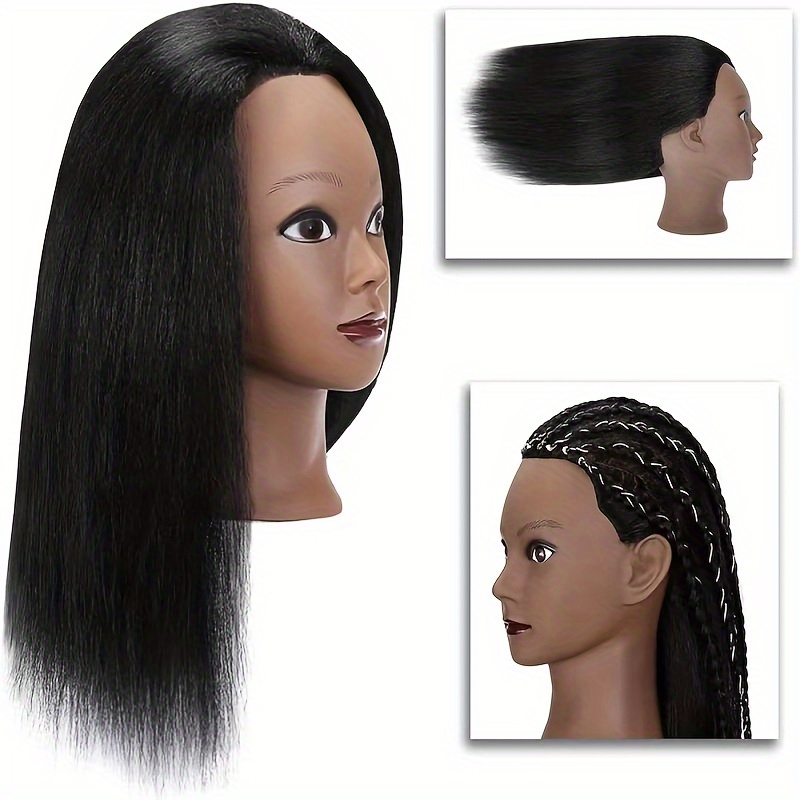 

Training Head 20-22" Female Hair Mannequin Head Hair Styling Cosmetology Mannequin Head Doll Head For Hairdresser With Free Clamp For Valentine's Day Season