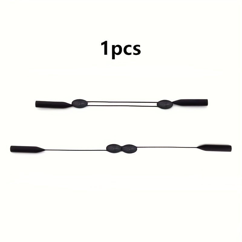 Adjustable Sports Eyewear Strap - Durable Nylon, Anti-slip Fashion Cord, Suitable For Active , With Metal Wire, Black