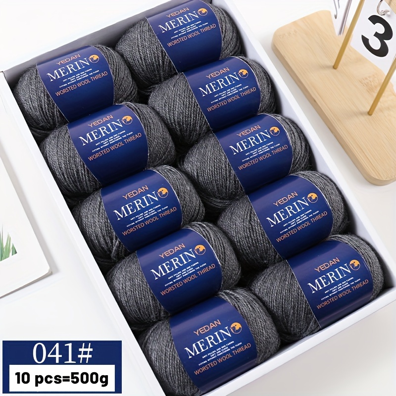 E-shop 500g Mittelfeines Premium 212 Wollgarn für Handgemachtes DIY Stricken, Geschenke Basteln, Herbst/Winter Mode Pullover für Männer Frauen, Paar