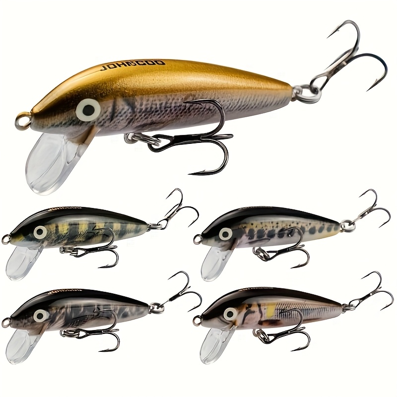 5pcs Trout Fishing Lures Set Artificial Crankbait Baits