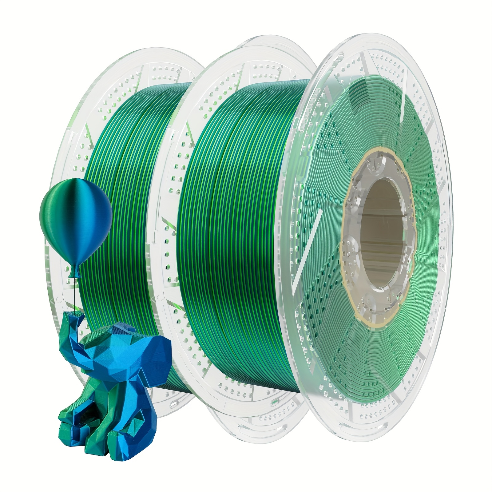 Image of Conjure 2 X 1kg Pla Filament Triple-color 3d Printer, 1.75mm Total 4.4lb Fit Most Fdm Printers Smooth Printing Filament