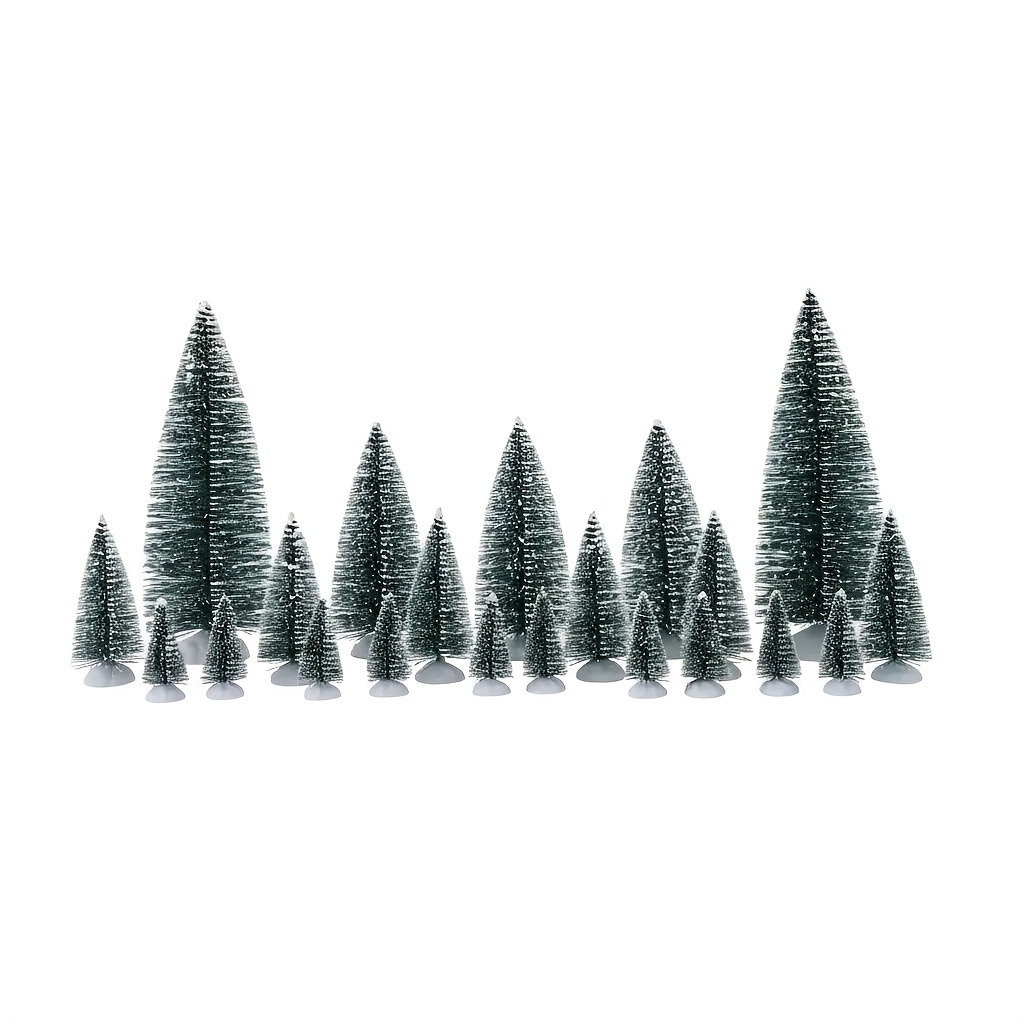 TEMU 21pcs Christmas Decoration Set 4 Different Mini Christmas Trees Suitable For Crafts, Landscaping, Home, Baking, Models, Gifts