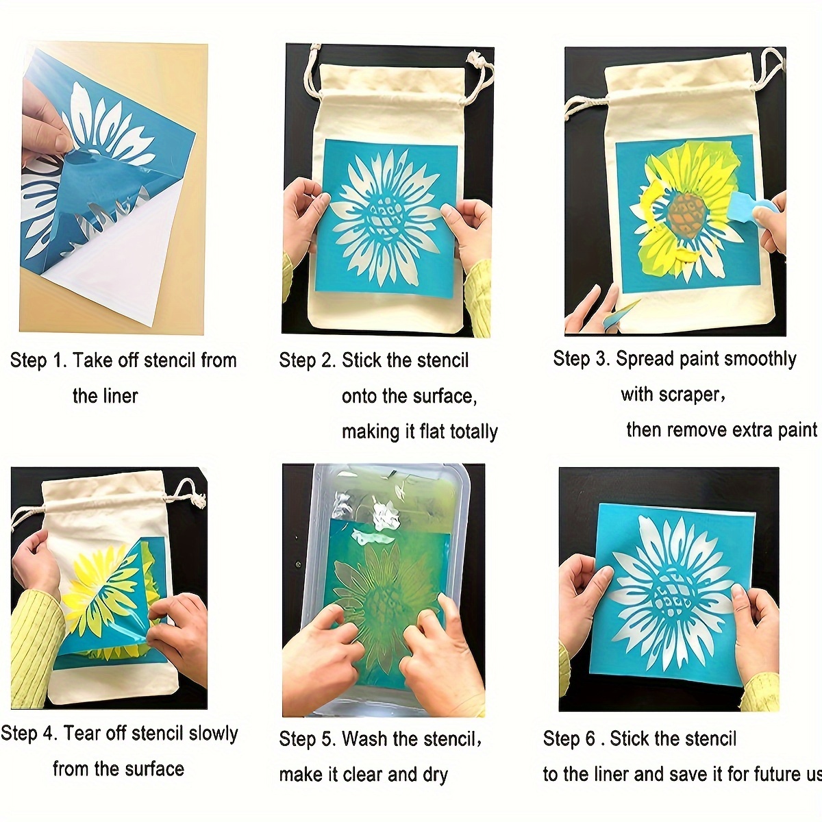 Silkscreen Stencil for Christmas Trees, Reusable Template