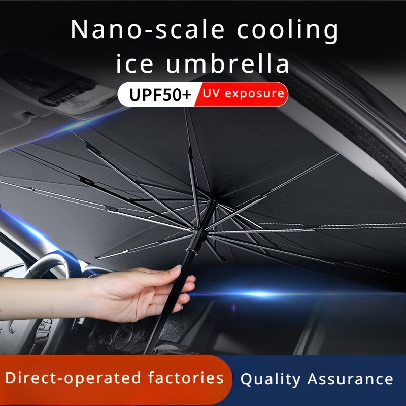 

1pc Summer Hot Car Sun Block Car Sun Block Telescopic Sunscreen Front Windshield Heat Insulation Umbrella