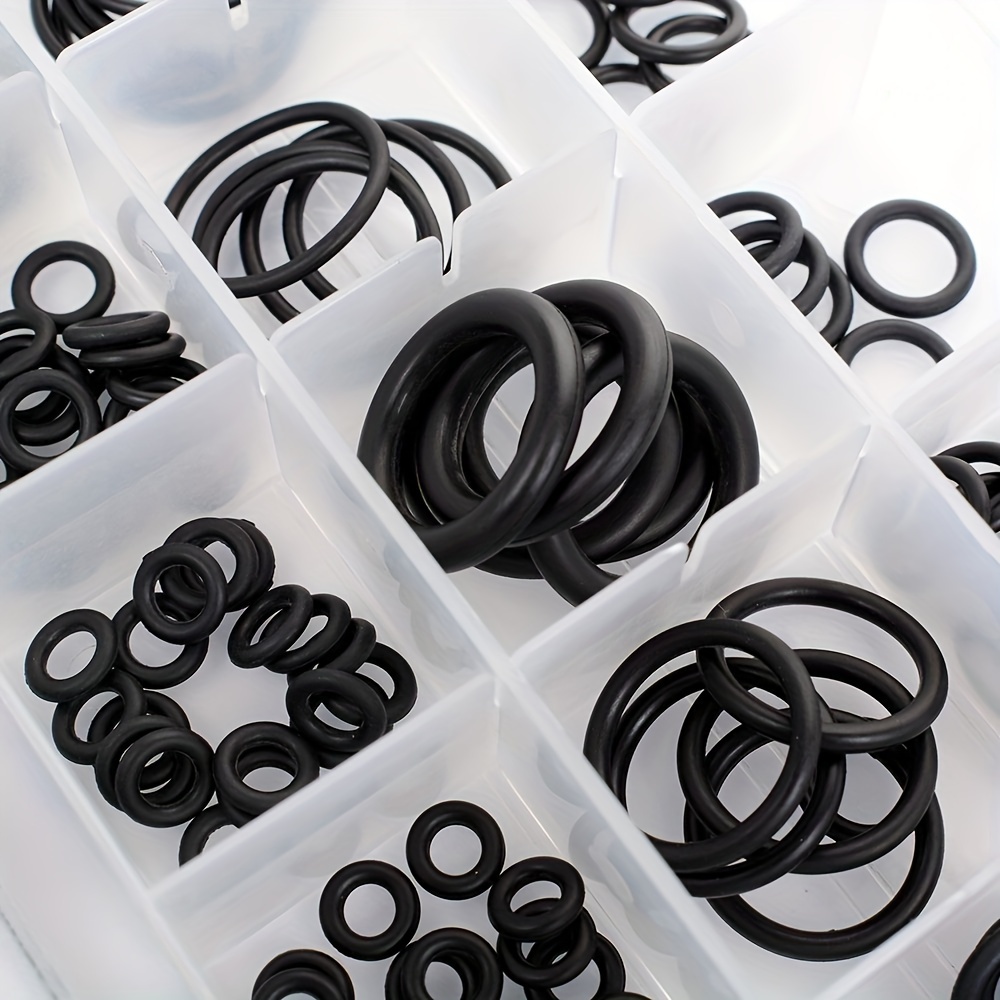 Set of metric o rings in a clear organizer box car air conditioner