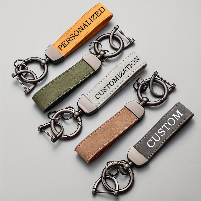 

Personalized Pu Leather Keychain With Spring Hardware Clasp, Custom Uv Printed Keyring - Ideal Gift For , Suitable For Valentine's Day And Christmas