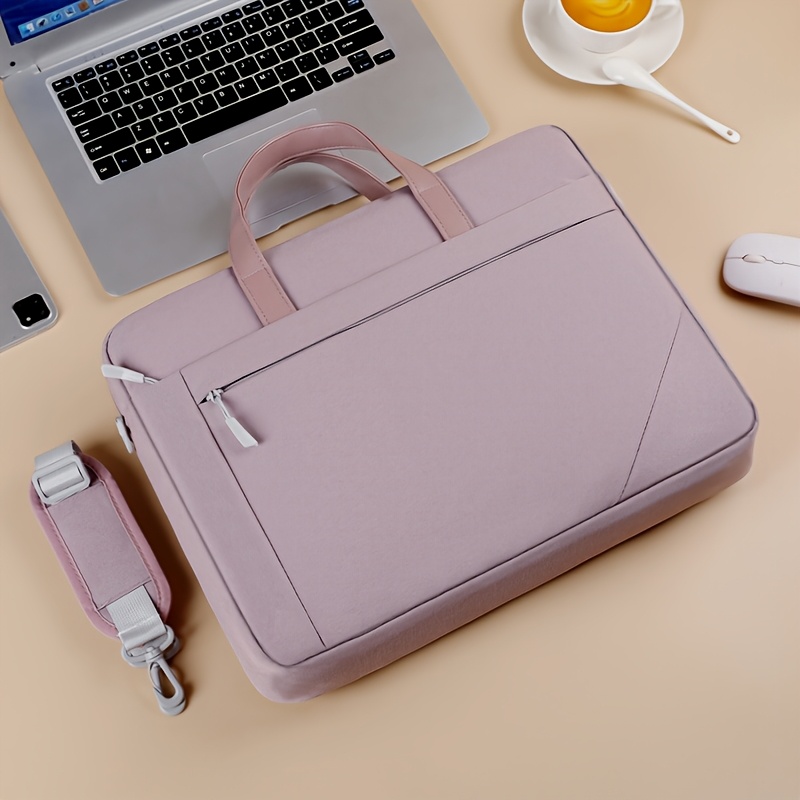 TEMU Fashionable Oxford Briefcase, Large Capacity Laptop Briefcase For Men And Women, 15.6" Laptop Compatible, (black, Gray, Purple, Ivory),