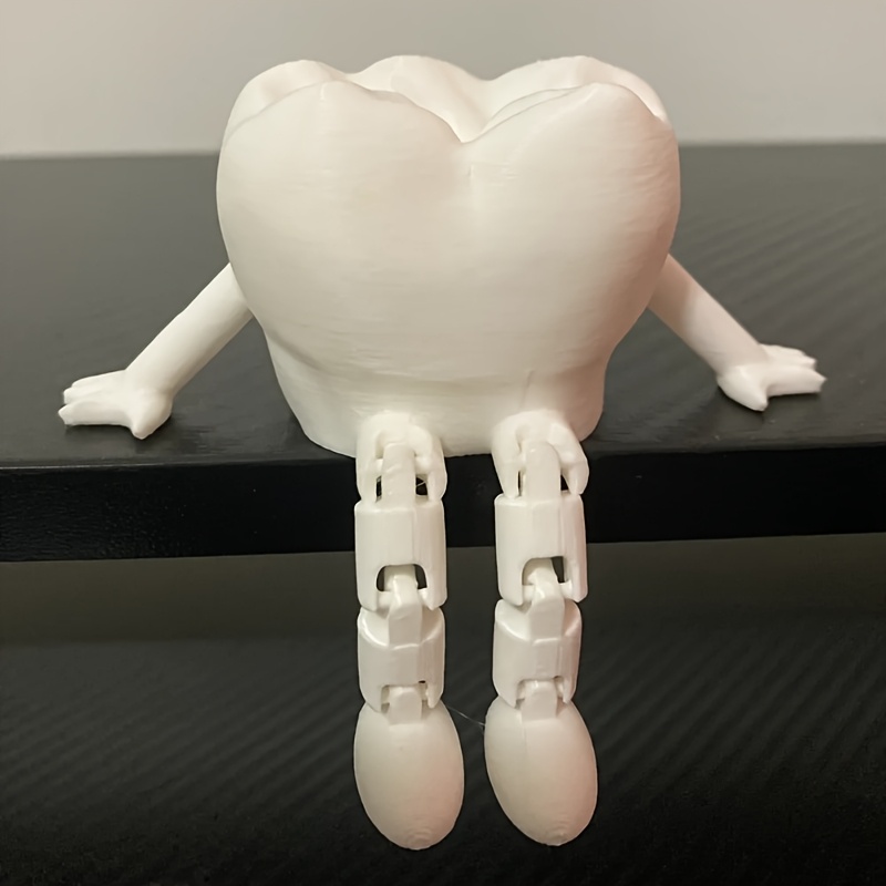 Image of Cute Tooth Ornament, Multi-joint Movable, No Power Required, Coloring , Suitable For Home Bedroom And Living Room Decoration, Ideal Holiday Gift, Fashionable Creative Movable Ornament