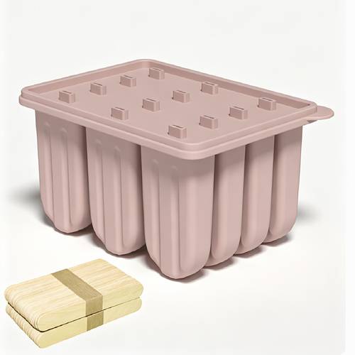Silicone Ice Molds | Food-Grade, Removable Lid, Stackable Design, 50 Ice Sticks, Ideal For Quick Freezing, Suitable For Commercial And Home Use
