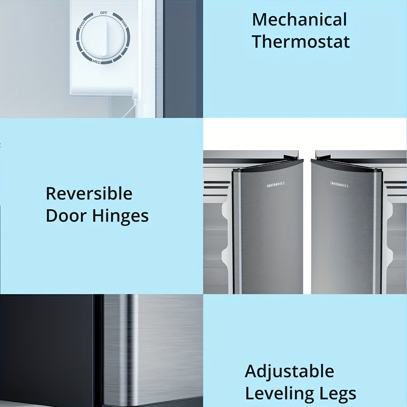 TAOTRONICS Black Car Fridge with 3 Compartments, 110-130V US Plug, 5.55-26.42gal Capacity, Semiconductor Cooling, Compact Square Design for Vehicle & Home Use, Refrigerator for Car, Vehicle Storage, Modern Refrigerator, Durable Construction, Efficient Cooling, Small Fridge, Apartment Dwellers