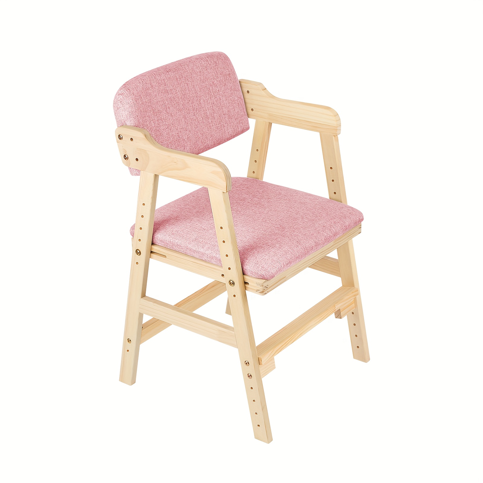 Image of Dining Chair, Adjustable Height Chair, Pine Frame High Chair With Cozy Cushions And Back Support, Ergonomic Seat And Footrest