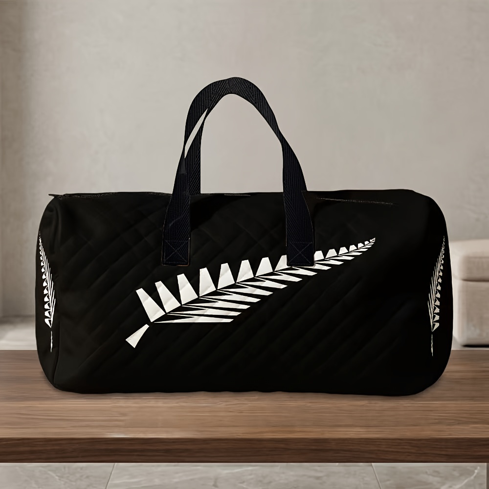 TEMU 1pc New Zealand Badge Men's Tote Bag Multi-functional Travel Bag Large Capacity Luggage Handbag Carry-on Handbag Sports Fitness Bag Suitable For