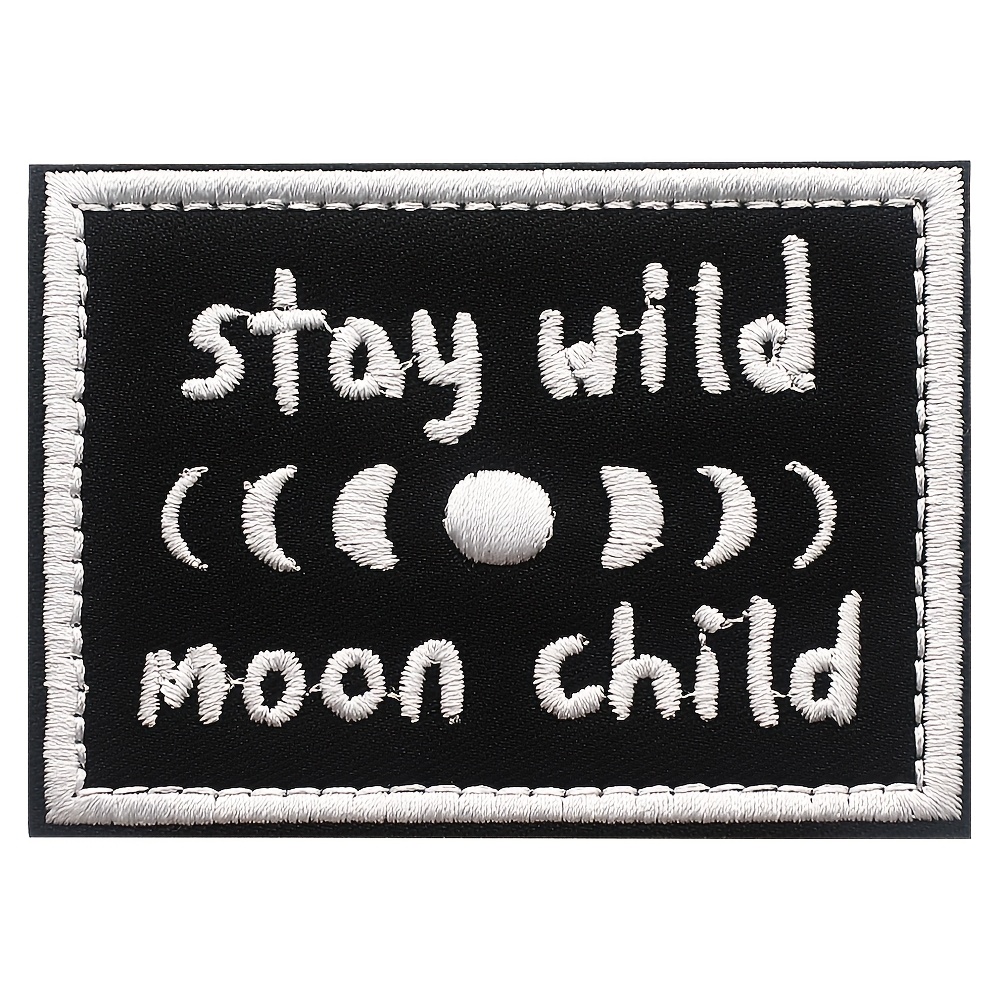 Moon Backpack Patch With Hook And Loop, Suitable For Traveler Adventure Hiking Camping Climbing All Wild's Sports Lovers, Coat Clothing Cap Accessory