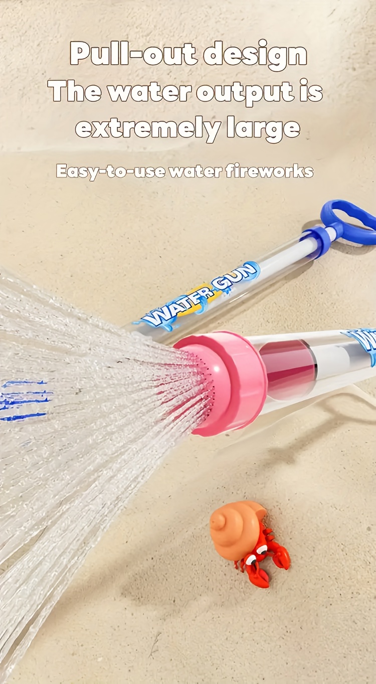 3pcs summer kids firework water gun toys suitable for outdoor pool beach party pool fighting photo props boys and girls   gifts mixed color abs material Product details 3