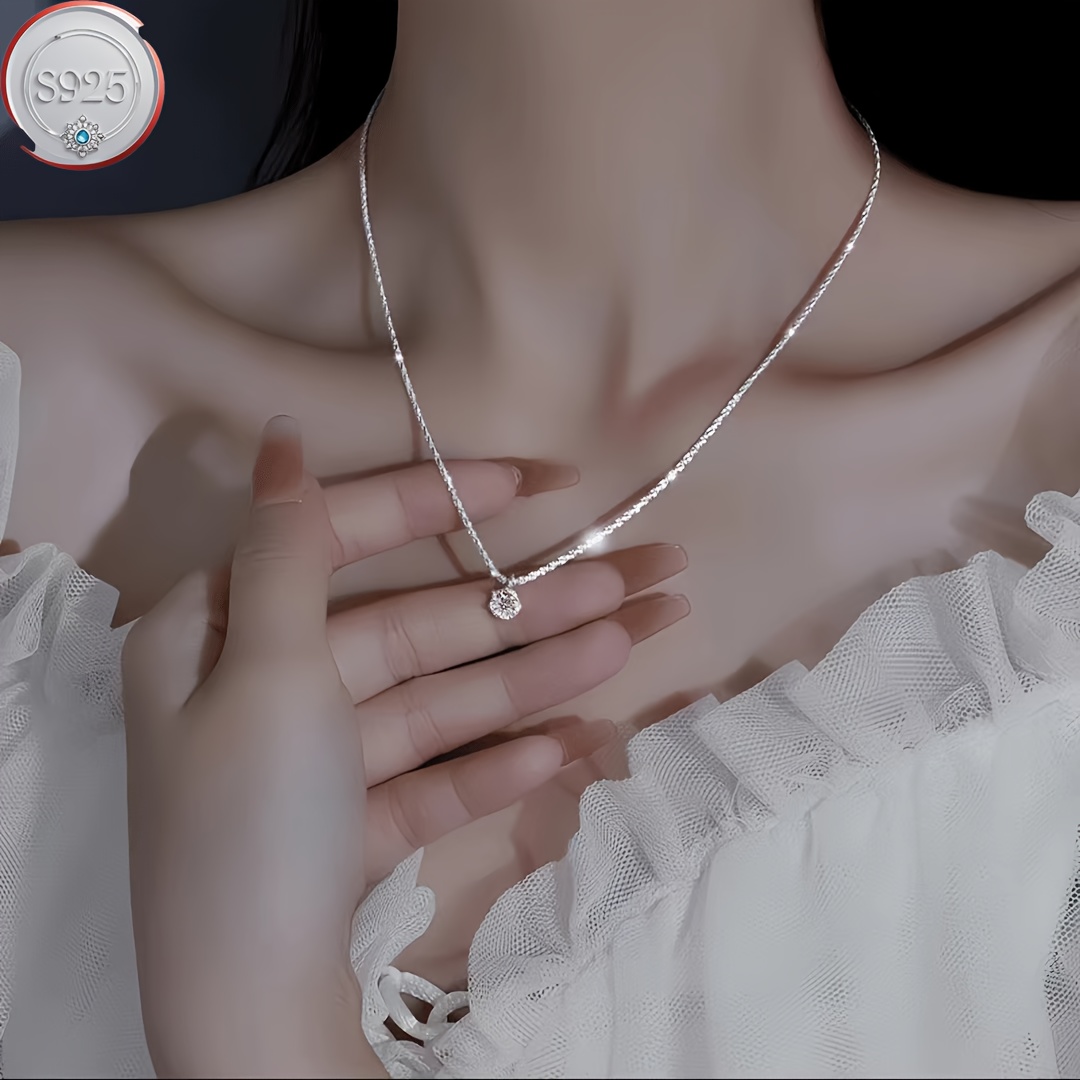 

925 Pendant Necklace Synthetic Zirconia - For , Day, 's Day - For And