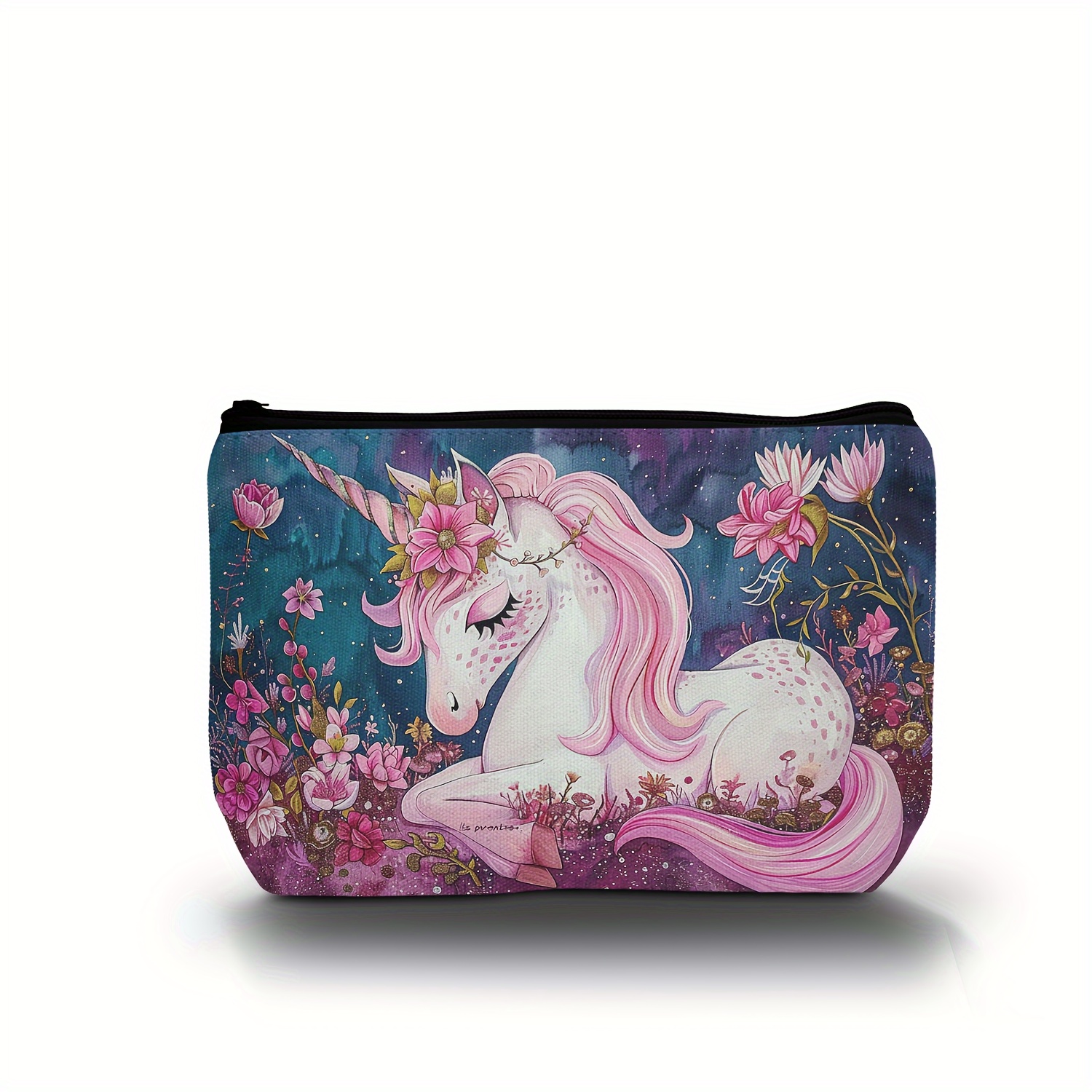 

1pc Unicorn Cosmetic Bag, Toiletry Bag, & Portable Makeup Bag