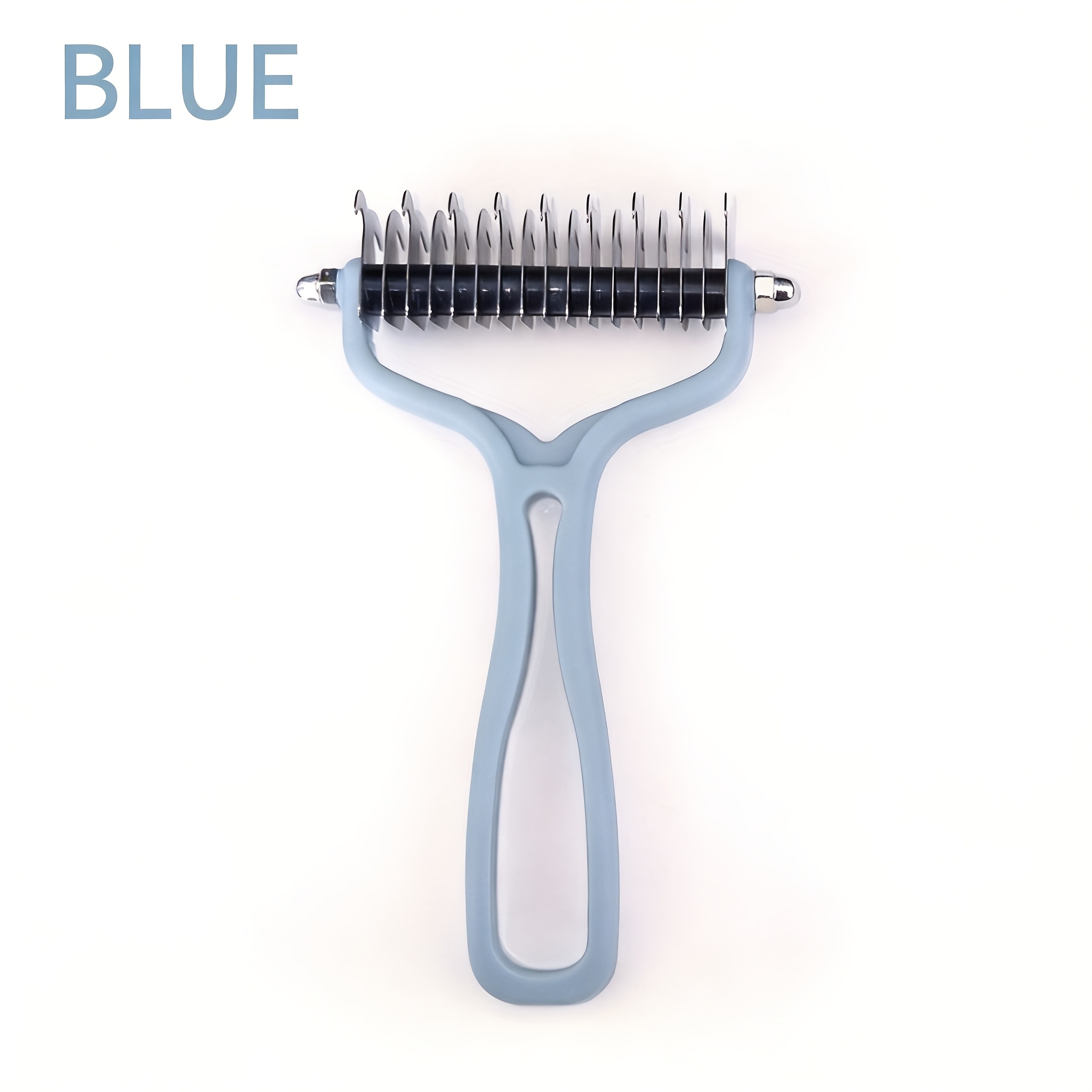 Image of Rake For , Dematting Comb With Extra Wide Double-sided Stainless Steel Teeth For Detangling, Deshedding, Brushing, Thinning & Removing Shed Fur, Knots, Mats, And In Pets