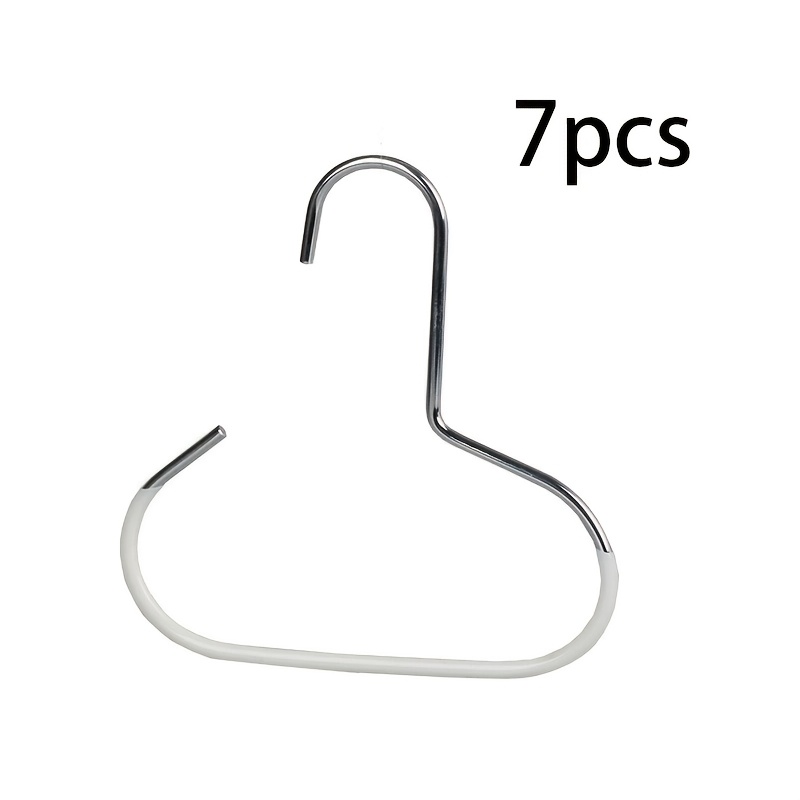 TEMU 7pcs Hat Storage Hanger, Non-slip Hanger Organizer, Creative Ring Hook, Wardrobe Stainless Steel Hook, Suitable For Hats, Belts, Ties, Scarves,