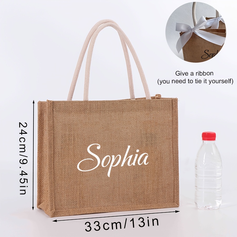 TEMU 1 sac à main personnalisable avec , sac de plage pour le shopping, durable, à l', facile, élégant et polyvalent, conçu pour les organisateurs de