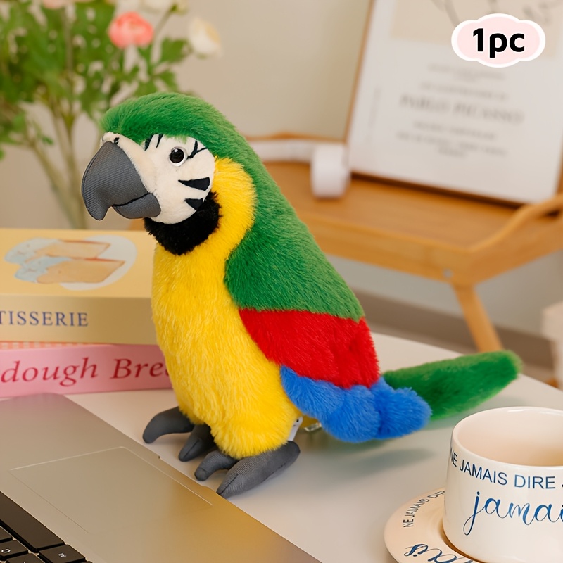 Adorable Parrot Plush Toy, Fluffy Bird Stuffed Animal