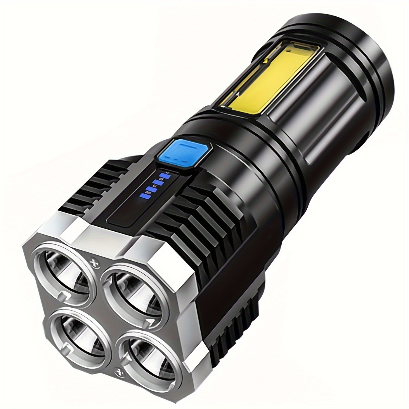 

Handheld Strong Light Flashlight Usb Rechargeable Led Flashlights, Super Bright Long Range Flashlight With 4 Modes, For Fishing, Hiking And Camping