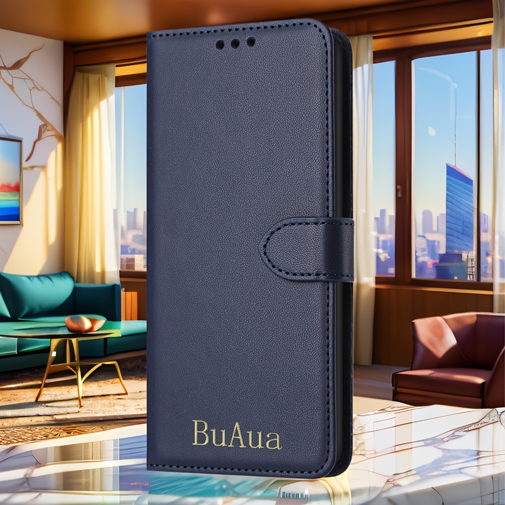 TEMU Phone Case: Customized Name 3d Golden Embossed Pu Leather Wallet Phone Case, Compatible With Models, Artificial Leather Personalized Name