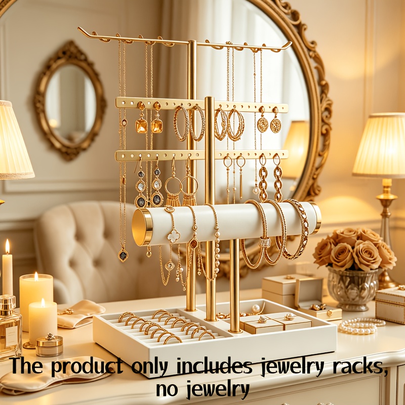 TEMU Jewelry Display Stand, Jewelry Rack Suitable For Rings, Earrings, Bracelets, And Necklaces, Jewelry Tower, Jewelry Production Storage Rack,
