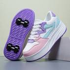 outdoor versatile fashionable lightweight breathable roller skates detachable dual purpose childrens shoes school park roller skates girls casual sneakers