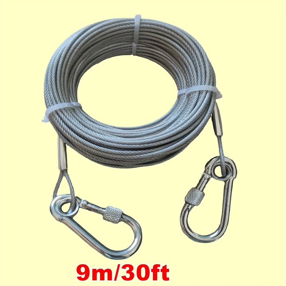 Ultra-sturdy Portable Stainless Steel Rope - 15m/9m/5m//2m Drying Rope For Indoor/outdoor Use - Ideal For Laundry, Camping Accessories, Bathrooms And Dorms