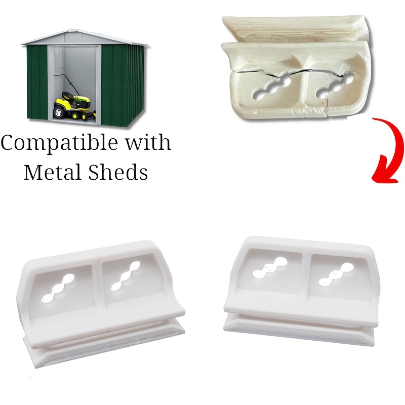 2pcs Metal Shed Door Slides, Compatible With And , Heavy Duty Rail Track Sliders, Garden Yard Garage Door Replacement Part, Sturdy Hardware Additions