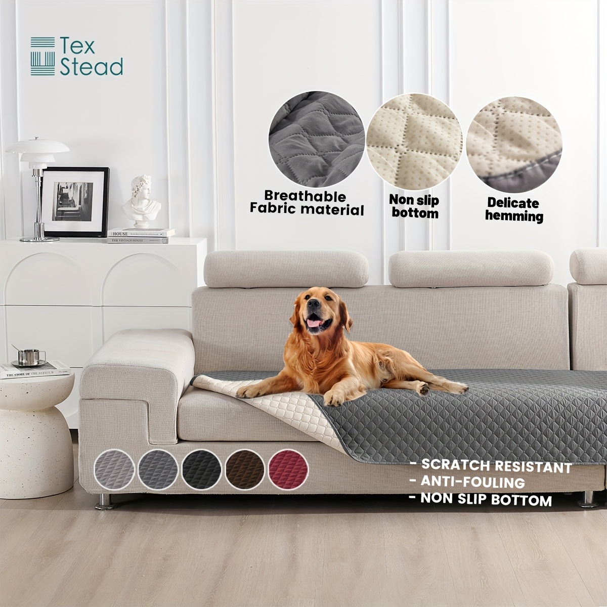 1pc Scratch Resistant & Non-slip Dog Mattress Cover For Beds, Sofas, Cars | Super Soft Pet Blanket | Machine Washable Furniture Protector Pad, Puppy Bedspread, Durable Dog Carpet