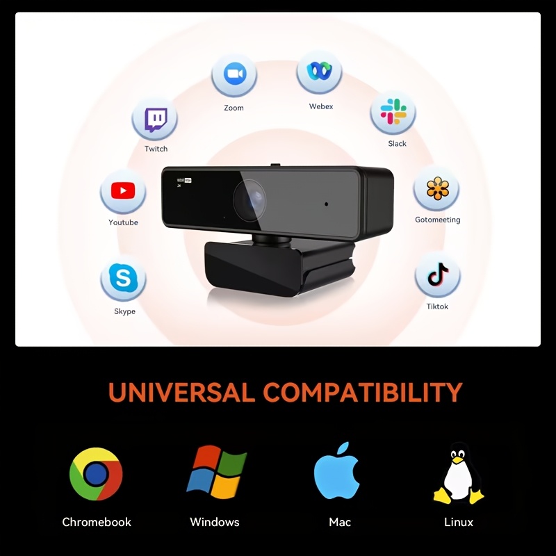 v11 2k webcam compatible for zoom     1440p hd   rotatable conference camera with dual mic usb powered   nearsync software for pc laptop low Product details 9