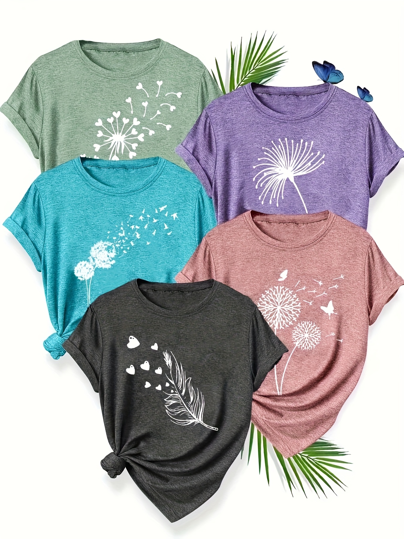 Tシャツ・カットソー THE MUSEUM VISITOR FLOWER VELVET PRINTED T-SHIRTS MY672 flower tee shirt sold on Temu Canada