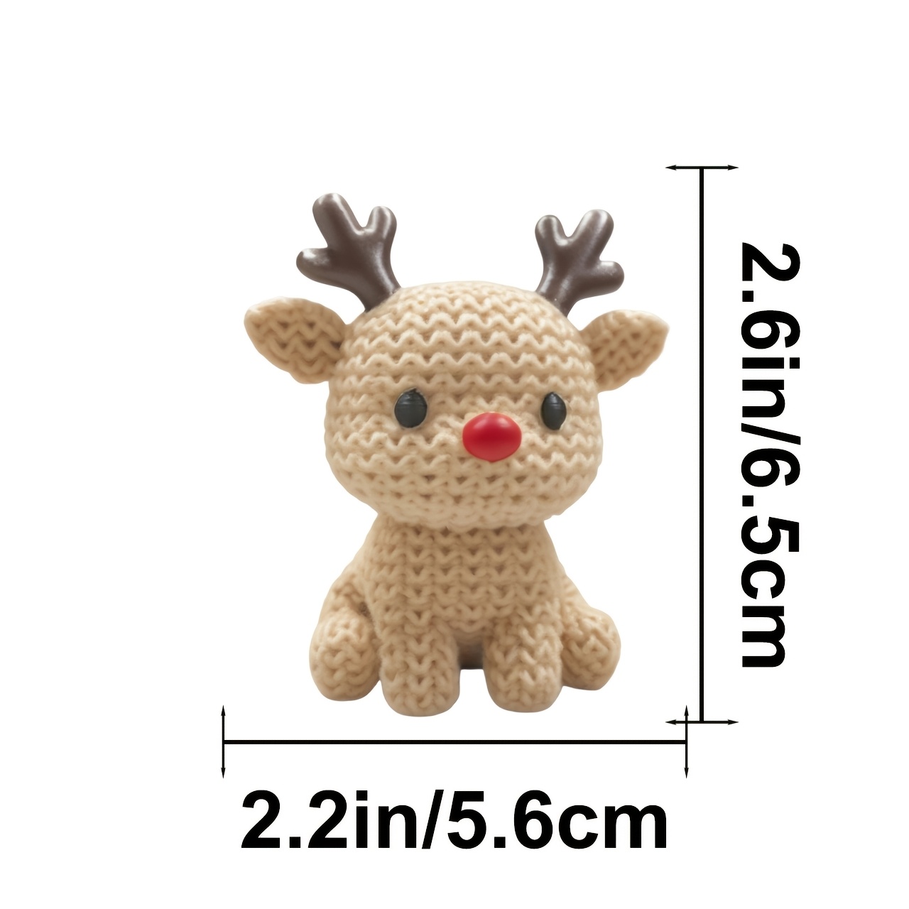 Image of 1pc Cute Reindeer Small Sculpture Ornament, Bookshelf Decoration, Home Desktop Decorative Piece, Reindeer Small Sculpture, Car Ornament