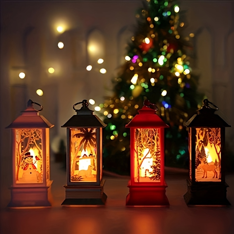 

6- Christmas Led Lanterns, Non-rechargeable Batteries, Battery Operated, No , For Christmas Gifts And Decorations