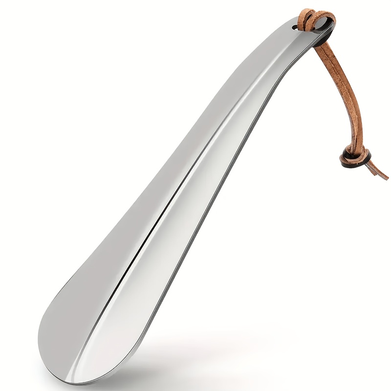 TEMU 1pc 18cm Portable Shoehorn, High-quality Shoehorn Convenient For Travel, Stainless Steel Shoe Helper Men's Shoehorn, Women's Shoehorn, Home